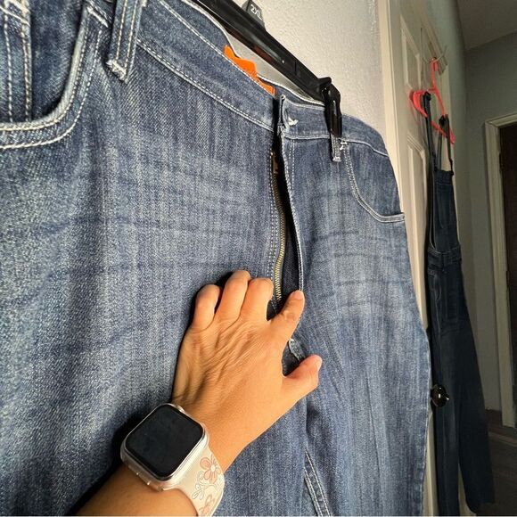 WRANGLER 20X Fire Resistant Straight Light Blue Denim Men Jeans Size 42X30 - Picture 8 of 12